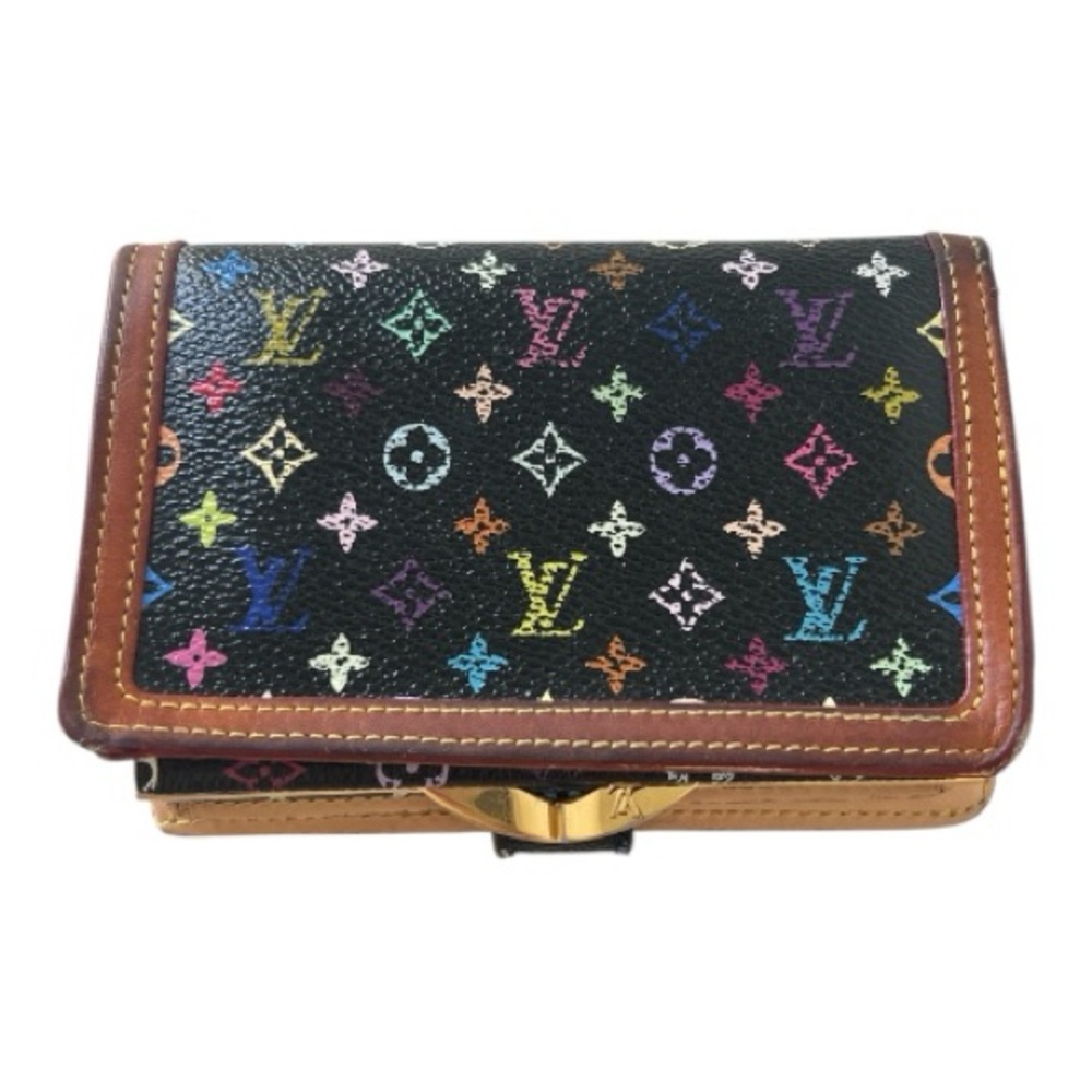 Louis Vuitton Murakami Black Monogram Multicolor Porte-Monnaie Viennois Wallet - Picture 3 of 16